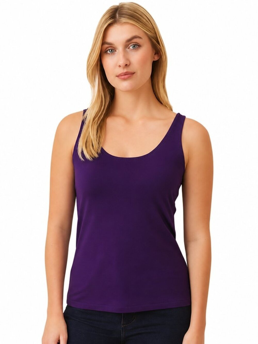 Chico’s Purple Adjustable Tank Top | Size 1 Small | Stretchy Nylon Blend